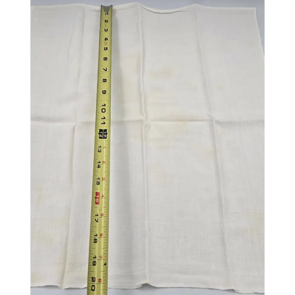 Lot of 4 Off-White Cotton or Cotton Blend Cloth Napkins w/ Subtle Woven Texture